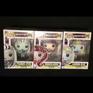 Set of 3 Monster High Pop Figures
